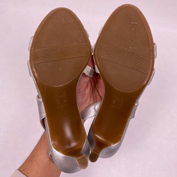 Naturalizer Taimi Slingback Silver Glitter Sandals 8.5 - Picture 7 of 9